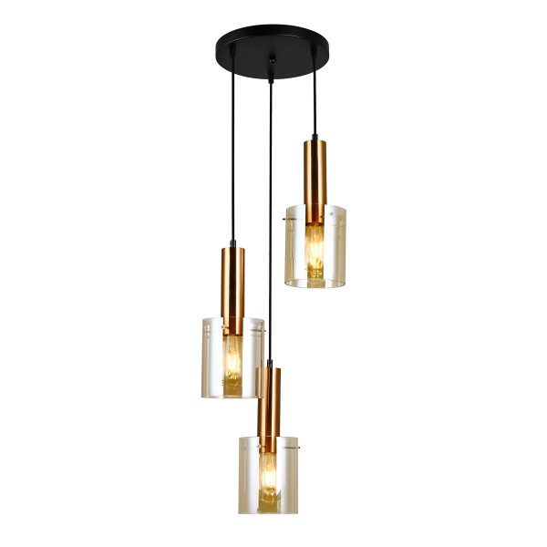 Oświetlenie Italux Sardo PND-5581-3A-BRO+AMB