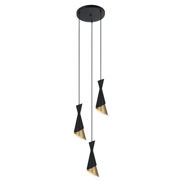 Oświetlenie Italux Malia PND-85949-3 BK+GD